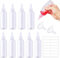 Prebarfun 10-Pack 100ml Squeezy Bottles with Nozzles, Plastic Squeezy Sauce Bottles Small, Clear Condiment bottle with Funnels Labels for Sauce Oil Ketchup DIY Crafts