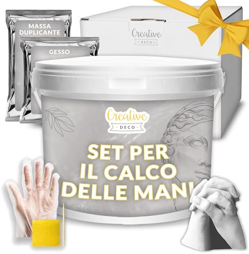 Creative Deco 3D Gips Handabdruck Set | Gipsabdruck Hände Paar | Hand Abdruck Geschenke für Partner, Paare, Pärchen | Zum Valentinstag, Hochzeitstag, Geburtstag | Geschenk für Sie und Ihn