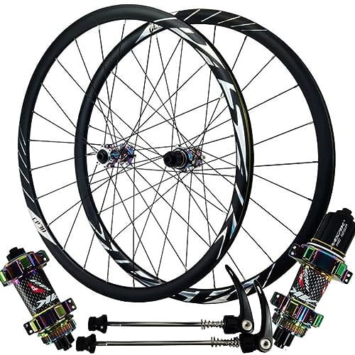 Mountain Bike Wheelset 700C Quick Release Bicycle Wheel Set,Disc Brake Front 9 * 100mm/rear 10 * 135mm Wheels Cross Racing Bicycle for 700C * 23C-45C Wheelset