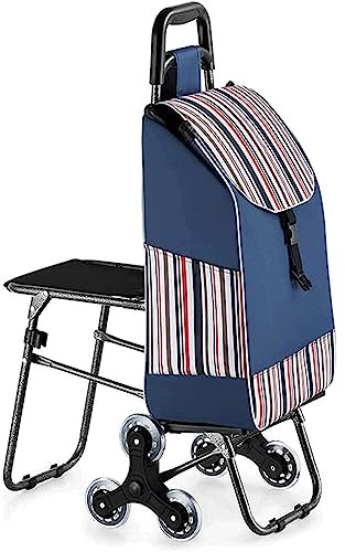 CRBUDY Carrello della Spesa Carrello della Spesa Pieghevole Che Sale Le Scale Carrello Portatile con Ruote Borse della Spesa per Una Facile conservazione Vision