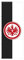 Eintracht Frankfurt Hissfahne Logo weiss/schwarz 150 x 400 cm, Hochformat