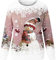 Keepink Weihnachtspullover für Damen, lustiger Schneemann, bedruckt, Pullover, Tops, lose Tunika, Blusen, Activewear, Ausgehen, T-Shirts, Übergröße 36-50, 11 rosa, 22