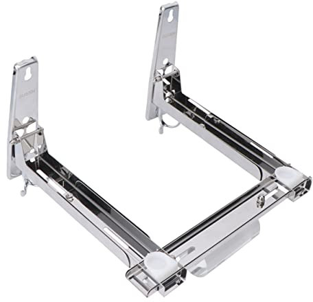 CRILSTYLEO Rejilla Retráctil para Microondas De Cocina Soporte De Acero Inoxidable para Horno Montaje En Pared Diseño Fácil De Limpiar