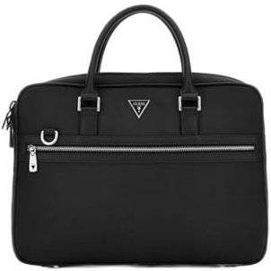 Guess Lugano Laptop Briefcase - Black, black
