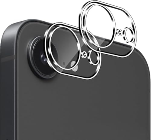 TUTUO 2 Pack Compatible with iPhone 16e Camera Lens Protector Tempered Glass, Anti-Scratch, No Bubbles, 9H Hardness, HD Easy Installation Camera Screen Protector Film
