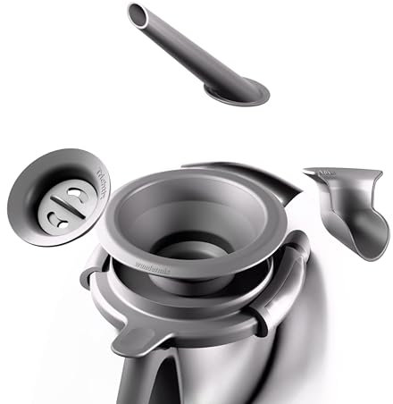 Wundermix - Trichtix® 4er-Set Multifunktionstrichter für Thermomix TM6 & TM5 • Klappbarer Silikon-Trichter mit Eitrenner, Gewürzrutsche, Dampfumleitung & Spezialtrichter • Hitzebeständig & BPA-frei