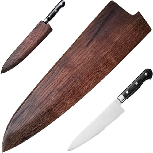 Wooden Knife Guard, Chef Knife Sheath for 8in/9in, Portable, Decorative, Chef Gift