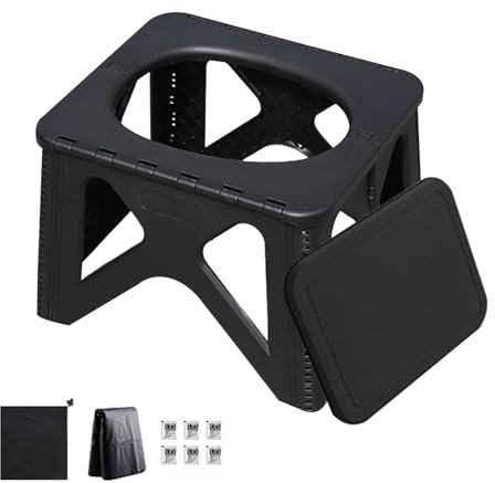 Inodoro Exterior - Wc Portatil Camping WC Orinal Plegable De Viaje - Baño Seco Campering Con Tapa Ideal Para Acampar, Senderismo, Viajar, Pescar