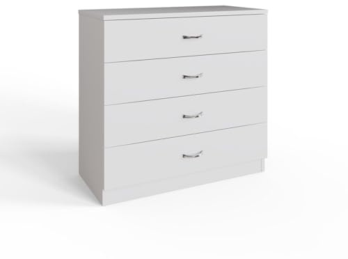 FWStyle Promo Putty 4 Drawer Chest of Drawers Chrome Handles 72 x 75 x 36cm