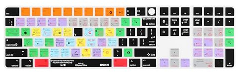 XSKN Ableton Live Shortcuts EU&US Universal Version Silicone Keyboard Cover Skin for 2021-2023 iMac 24 inch M1 M3 Magic Keyboard with Touch ID and Numeric Keypad 2022 Mac Studio (A2520)