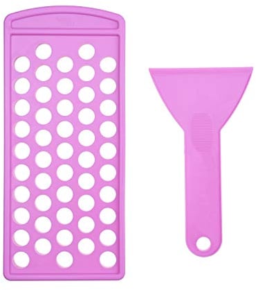 Lip Balm Filling Tray and Spatula (Purple (1 set))