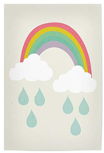 artboxONE Poster 90x60 cm Für Kinder Happy Day hochwertiger Design Kunstdruck - Bild Regenbogen Regenbogen