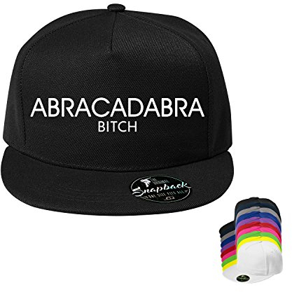 Baumwolle Baseball Cap, Basecap Abracadabra - Unisex Kappen, Sport, Reisen, Style - Baseballkappe Kappe, Mütze (388-Cap5P-1Schwarz)