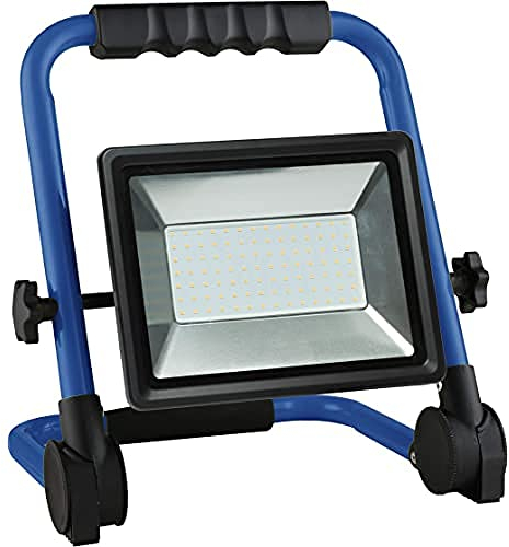 as - Schwabe OPTILINE LED Baustrahler 100 W 9000 Lumen - klappbar - neutralweiß 4.000K - Mobiler Scheinwerfer - 3m Kabel + Schutzkontaktstecker - Arbeitsleuchte extrem robust - wasserfest IP65, 46342