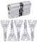 KESO 8000 Omega² 81.A16 Doppelzylinder 60/30 mm | Modularer Schließzylinder Profilzylinder | Aktiv-Kopierschutz Not- und Gefahrenfunktion/Prioritätsfunktion | Sicherungskarte + 5 Schlüssel