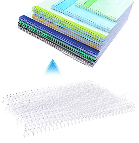 Fydun 20 pièces 30 Trous Peigne à Feuilles Mobiles reliures en Plastique épines de Reliure bobines Anneau Ressort Anneaux en Spirale pour A4 Livre Livre Album Reliure(19mm-Transparent)