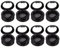 8Pcs Leere Make- Up Lidschatten Fall Box Runde Lidschatten Lagerung Ersatz DIY Reise Lidschatten Behälter für Frauen 26Mm Schwarz