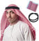 DZOZO Herren Arabischer Shemagh Kopftuch - Kaffiyeh Kopf Wrap Muslim Hijab Nahen Osten Keffiyeh Arabien Schals Stirnband Desert