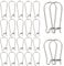 CREATCABIN 1 Box 100Pcs 2 Sizes Kidney Earrings Hook Silver Plated Stainless Steel Ear Wire Hypoallergenic Earwire Connector Tone for Jewelry Making Man Women DIY Dangle Earring Findings