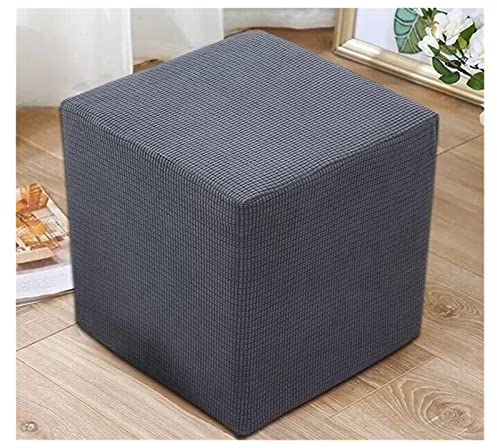 AQIGR Fußhocker Sitzhocker Elastisch Husse für Sofa Fußbank Jacquard Überzug für Rechteckiger 40x40/45x45/50x50 cmHocker Fußschemel Fußstütze Schonbezug Sofabezug (Color : #1, Size : 50x50cm)