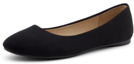 Herstyle Womens Ever Memory Ballet Flat Shoes Round Toe Slip On Ballerina Walking Flats Classic Dress Shoes, 3019black, 8 UK