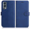 DENDICO Hülle für OnePlus Nord 2 5G, PU Leder Brieftasche Handyhülle, Flip Tasche TPU Schutzhülle mit Kartenfach für OnePlus Nord 2 5G, Dunkelblau