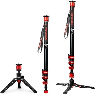 IFOOTAGE Cobra 3 Monopod for Camera A180F, 71 Adjustable Aluminum Video Monopod with Payload 8KG, Compatible with DSLR Cameras Camcorders