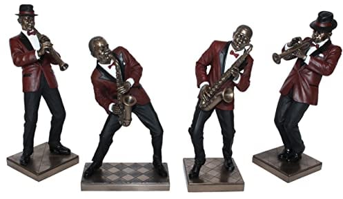 Deko Figur Jazz Musiker Figuren Blasinstrumente H 26-30 cm Saxophon Trompete Klarinette Jazz Band Parastone