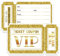 wuguimeii Einladungskarten für VIP-Ticket-Gutscheine, mit Umschlägen, Einladung zum Geburtstag, Babyparty, Einladungen, besondere Ideen, Gastgeschenke, Partyzubehör (Gold01)