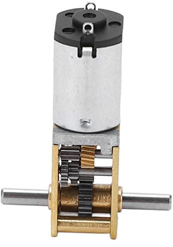 Motoriduttore A Doppio Albero, Motoriduttore A Vite Senza Fine In Metallo Dc 3V/6V/12V Motore di Riduzione Della Velocità Albero A Forma di D da 3mm, per Etichettatrici, Tende, Forni (DC3V 30rpm)