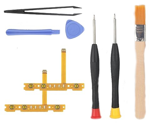 CUZKC 1Satz Joy Con Reparatur kit SL SR Tasten Ribbon Flex Kable mit Tri-Wing Kreuz Schraubendreher für NS Switch/Switch OLED Controller Joy-Con und auch mit einer Pinzette, um sie aufzubrechen