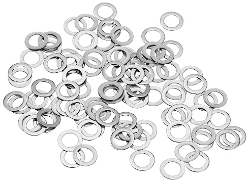 QUARKZMAN M5 100Stk 304 Edelstahl Flache Dichtungsringe 5x8x0.2mm Ultra Dünn Flache Abstandshalter für Schraube Bolzen Elektronisch Reparatur Automobil