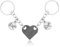 Assortis Porte-Clés Cour pour Couples, Porte-Clés Couple Personnalisé avec Pendentif Pinky Promise Cadeaux de Couple & Amitié pour Petit Ami Petite Amie Ami Couple (Gris)