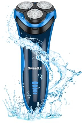 SweetLF Rasoir Électrique Humide et Sec pour Homme avec Tondeuse à Barbe Pliable, Rasoir Électrique Étanche IPX7