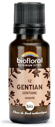 BIOFLORAL - 12 Gentian, Gentiane BIO - 470 Granules - Volonté - Fleur de Bach Authentique - Sans Alcool