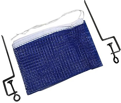 Sosoport Tischtennisnetz Zubehör Pfosten und Netzset Blau Polyester Metall
