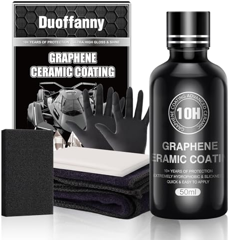 2025 Graphene Ceramic Coating Kit 10H High Gloss Extremely Hydrophobic Anti Scratch 10+ Years Protection Car Care Polish for Cars, Boats, Motorcycle & More
