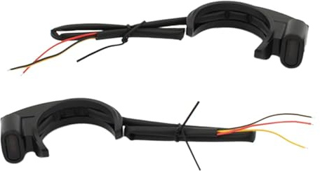 2 Feux Clignotants de Fourche Avant de Moto, Feux de Position latéraux, durables, 49mm 51mm Noir