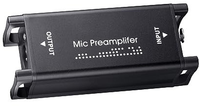 MOOKEENONE Ultra Low Noise Mikrofonvorverstärker, aktiver Booster für dynamische und Ribbon Mikrofone