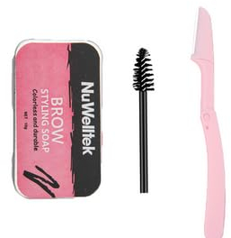 Augenbrauen Styling Seife Kit Transparent - Wasserfestes Augenbrauen Wachs Pomade - Langanhaltendes Wimpernfarben Fixiergel, 4D Augenbrauen Seife mit Bürste für Natürliche Feathery Brows