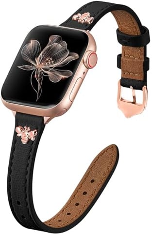 Raradev Armband Kompatibel mit Apple Watch Armband 42mm 41mm 40mm 38mm 44mm 45mm 46mmm, Leder Band für iWatch Series 11 10 9 8 7 6 5 4 3 2 1 SE