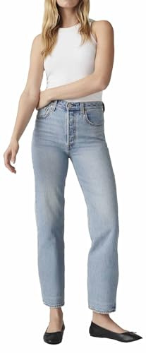 Levi's Women's Ribcage Straight Ankle Jeans, Let's Share, 27 W/27 L