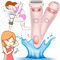 Skin Glow Pro Rasierer,Divanity Rasierer Damen für Körper Bein Arme Achseln Bikinizone Gesicht Bikini Trimmer Intimbereich,Intim Trimmer Frauen Gesichtshaarentferner Lady Shaver (Rosa)
