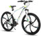 Hiland Mountainbike, 6 Speichen, 21 Gänge Schaltung, Aluminium Rahmen 26 Zoll Räder, Scheibenbremse Fahrrad für Männer Frauen Herren MTB-Fahrrad, Weiß