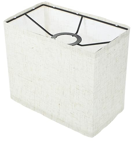 WATIIFUFU Kleiner Rechteckiger Lampenschirm Für Tisch Stehlampe Abnehmbarer Leinen-lampenschirm Für Innenräume Vintage-design Wohnzimmer Und Schlafzimmer