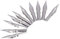 Jwthee 10 Pcs Stainless Steel Comic Pen Nib Calligraphy Pen Nibs Dip Pens Nibs Set, Manga Nibs Fountain Pen Nibs Replacements for Calligraphy Manga Writing Painting (Hualan tip*10 pieces)