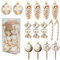 Weihnachtsbaumkugeln Set - 15 Stück Plastik Tannenbaum Kugeln, Weihnachtsball Ornament, Weihnachtsbaumschmuck für Kinder (Champagner)