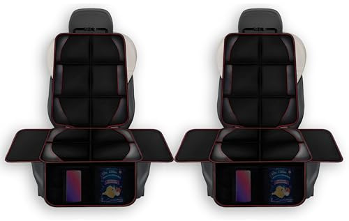 Revivazul Protector Asiento Coche Silla Bebe - Compatible con ISOFIX (2 Ud) | Funda Universal con Alas Laterales │ Impermeable │Antideslizante │Con Bolsillos │ Protege Tapicería │ Fácil de Limpiar