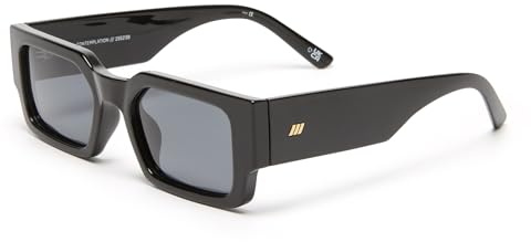 Le Specs. CONTEMPLATION BLACK - Polarisierte Sonnenbrille für Damen Rechteckige Rahmenform mit hohem UV-Schutz LSP2552138