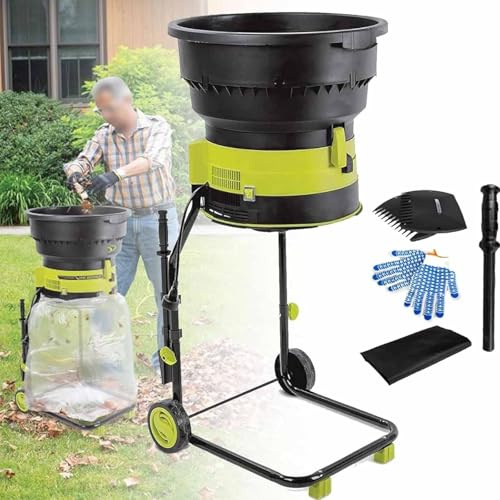 PixCy Broyeur De Feuilles électrique 2 500 W 8 000 TR/Min, Broyeur De Compost avec 20 Lignes De Coupe, Rapport De Réduction 17:1, pour Nettoyage Et Compostage De Votre Jardin Powercord×30m